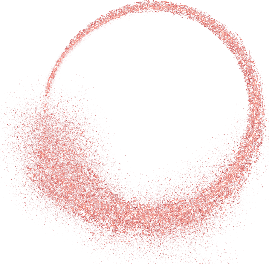 rose gold glitter curve circle